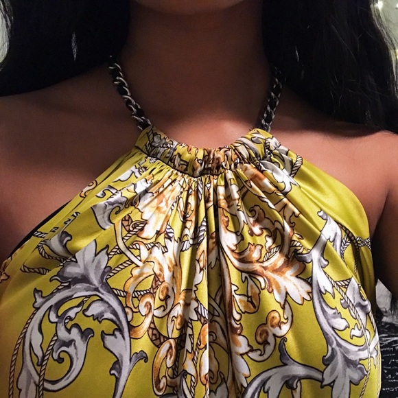 Cache Yellow multi colored blouse - Picture 2 of 6